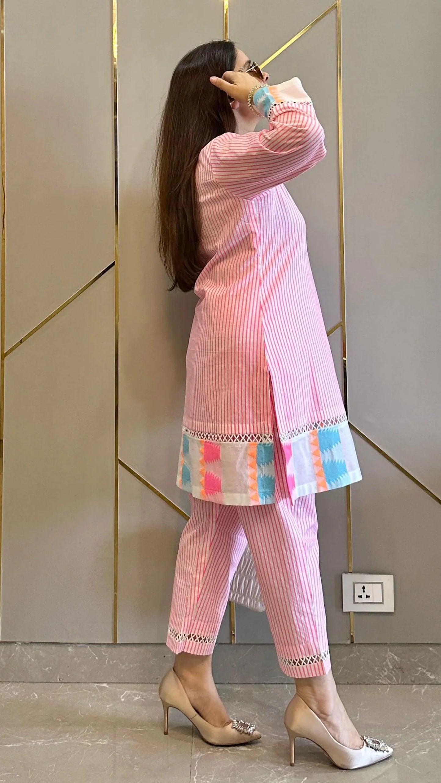 Neon Pink Cotton Co-ord Set