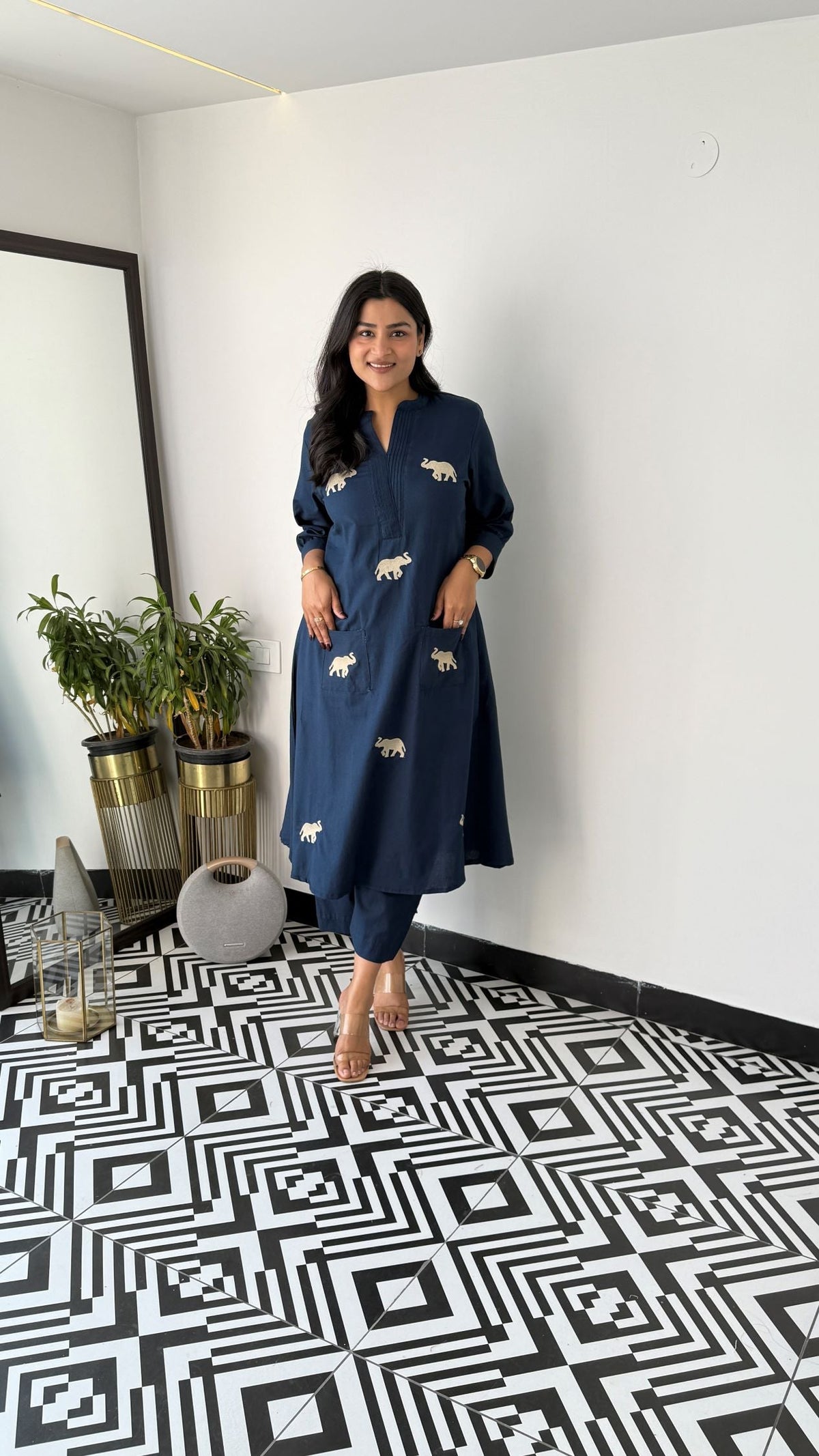 Gaja Blue Kurta Pants