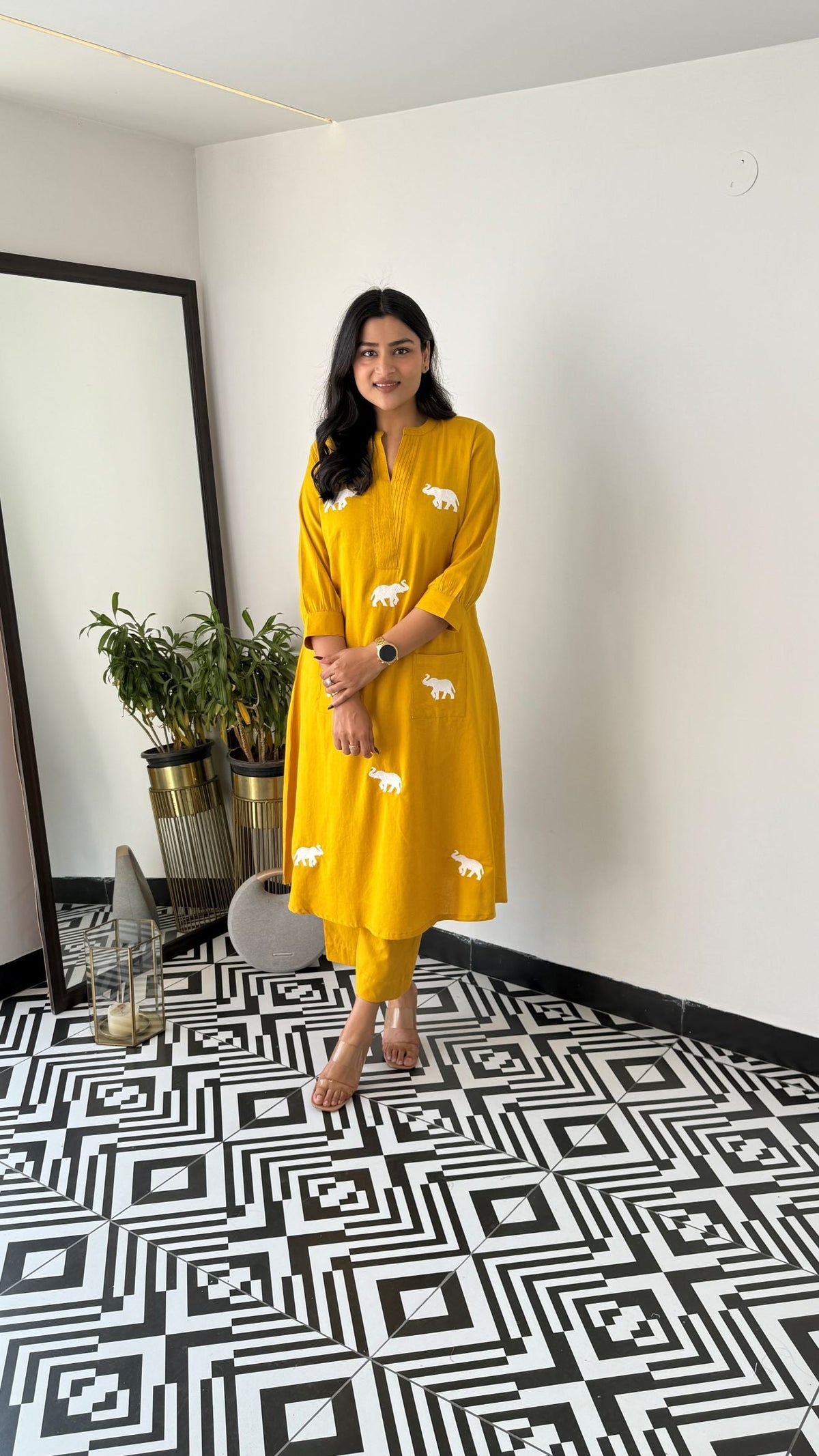Gaja Yellow Kurta Pants