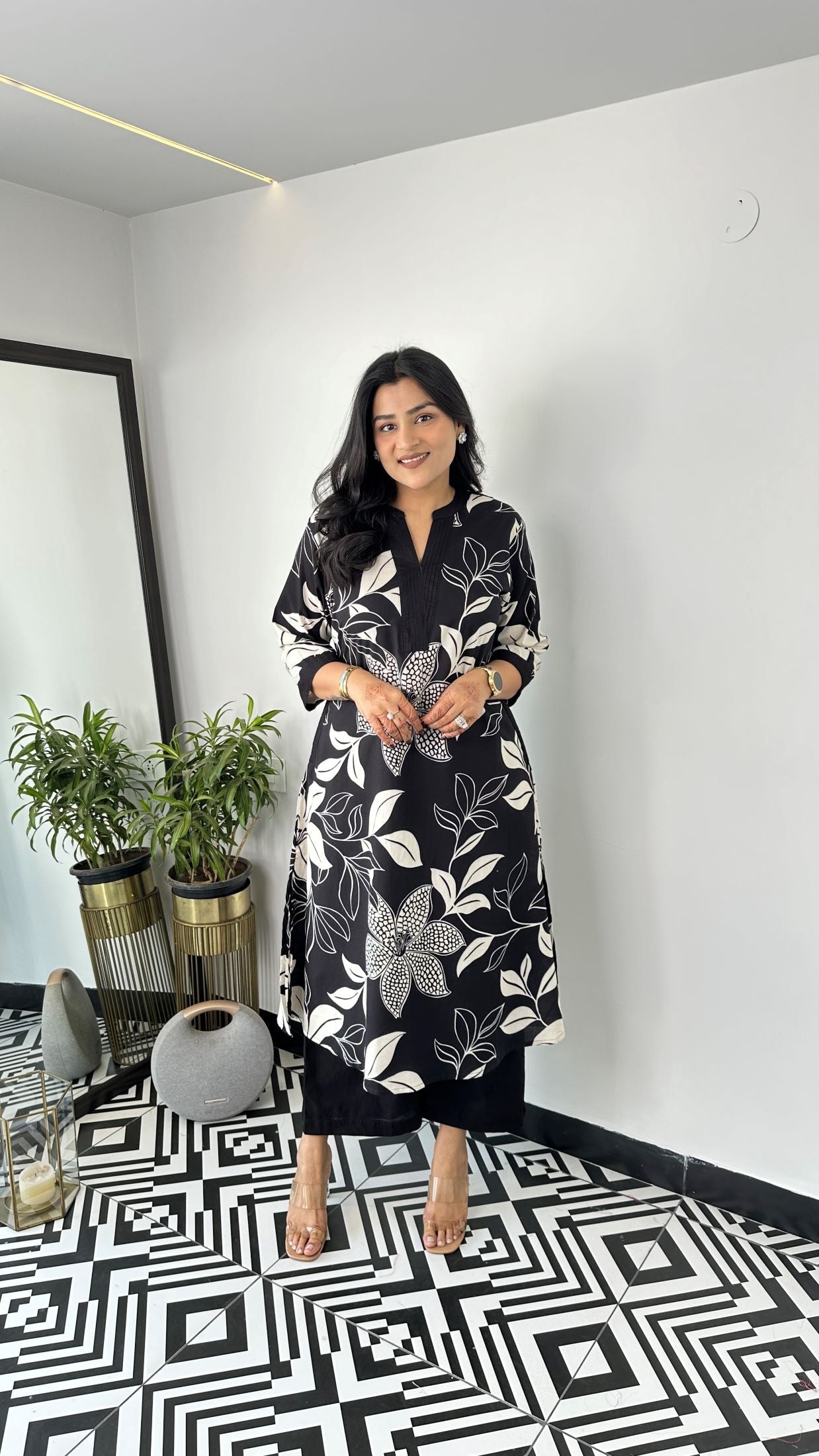 Aster Black Kurta Pants