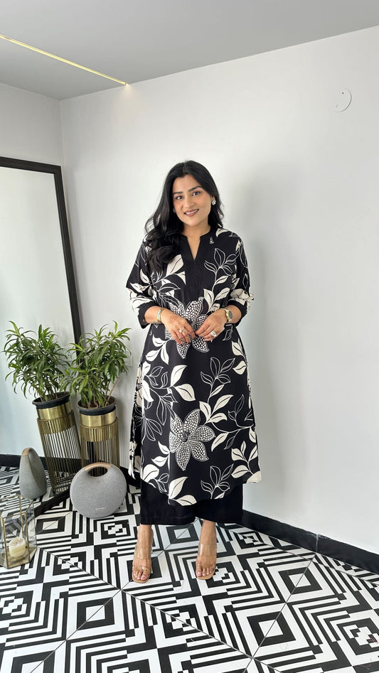 Aster Black Kurta Pants