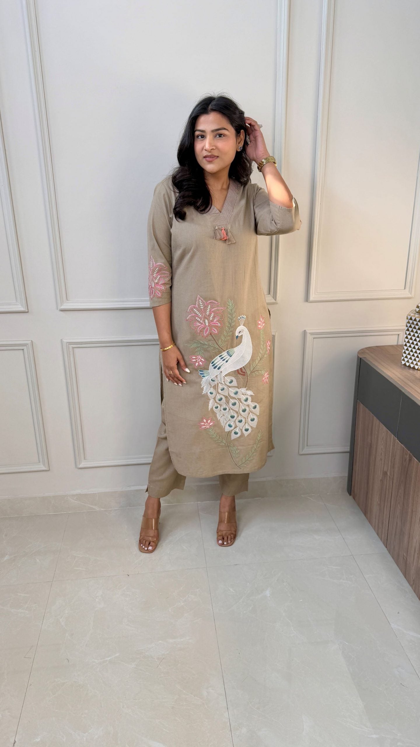 Mayur Beige Kurta Pants