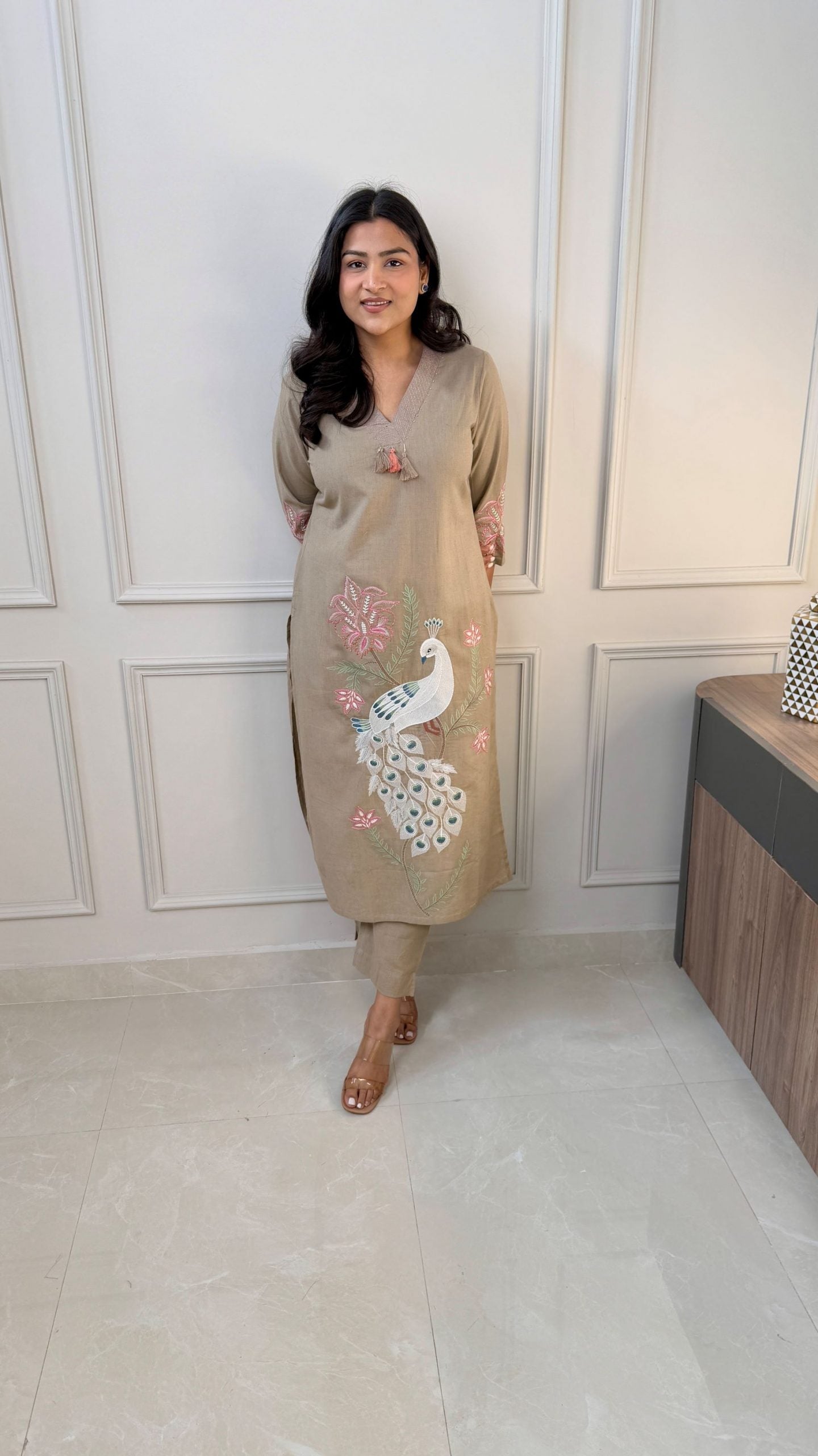 Mayur Beige Kurta Pants