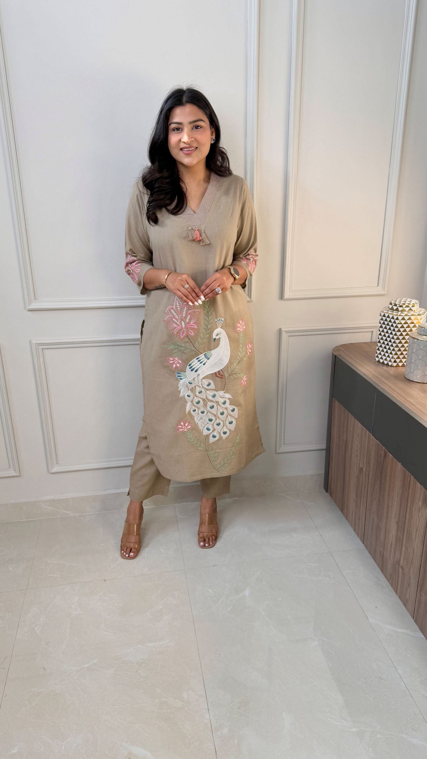 Mayur Beige Kurta Pants